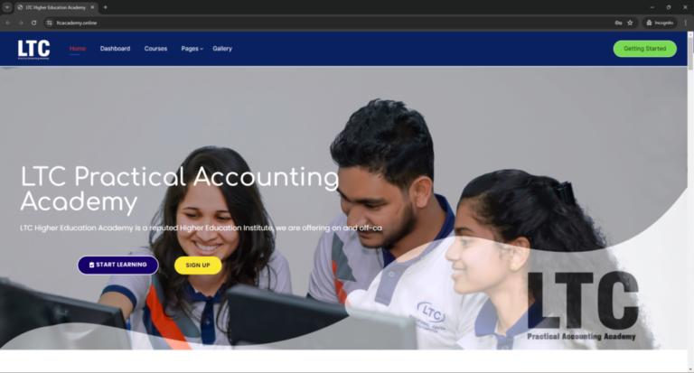 LTC Academy – Learning Management System (LMS) Website
