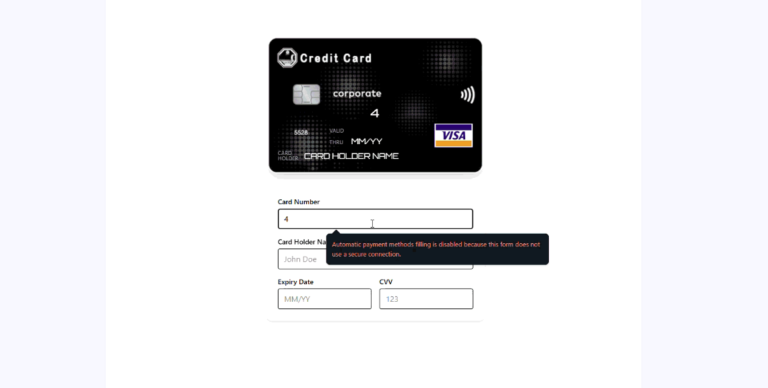 Interactive Credit Card Details Form