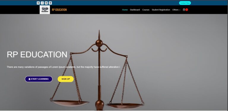 RP Education – Learning Management System (LMS) Website – Duplicate